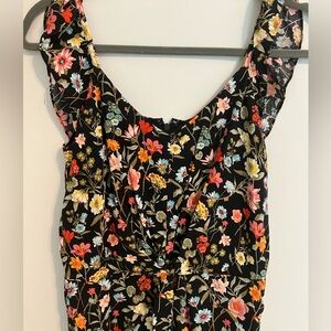 Loft Spring Floral Jumpsuit with Pockets